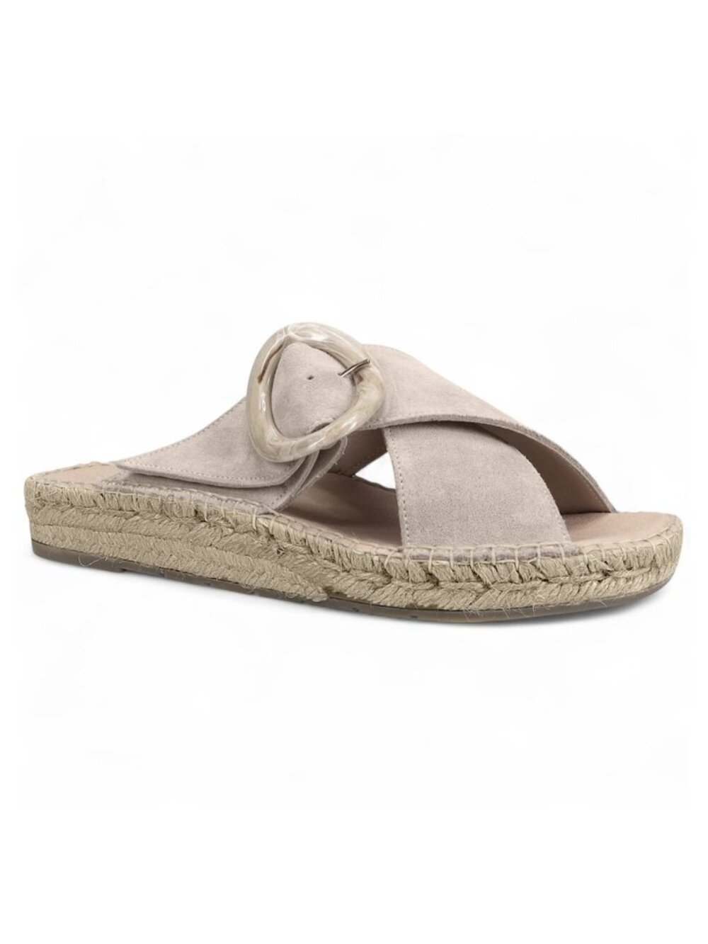NEW Ron White Erin Crossband Slide Espadrille Sandals Old Money Womens 9.5